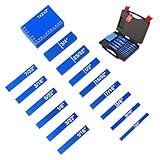 GAINNEER Setup Blocks-15 Pcs Aluminum Precision Height Gauge Set for Router and Table Saw Woodworking Set Up Accessories,Blue