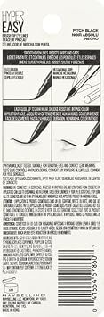 Maybelline Hyper Easy Liquid Pen No-Skip Eyeliner, Satin Finish, Waterproof Formula, Pitch Black, 0.018 Fl Oz