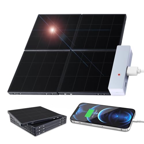 Amazon | SolarBrick ソーラーパネル ポータブル充電器 4枚 セット