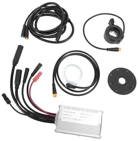 ZAPYVET Kit Controlador de 15 A con medidor de Pantalla VM T8, Acelerador de Pulgar, for conversión de Motor de 250 W a 350 W Controlador de Patinete eléctrico