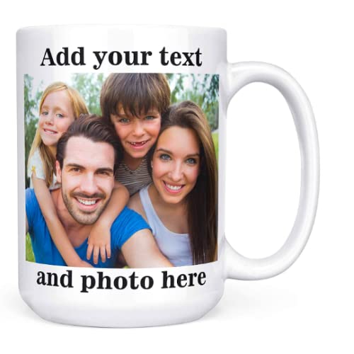 TheAbstractix Personalized Custom Mug - Mother's Day & Retirement Gift, Photo & Kids Mug with Initials & Name