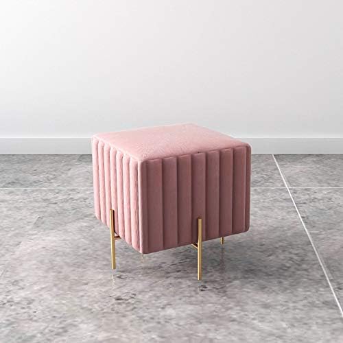 Buccvut ベロア調 ゴールド脚 円柱型スツール スタッキング 椅子 イス チェアー 丸 円形 丸型 おしゃれ コンパクト ドレ