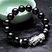 WYUYIWH Feng Shui Wealth Pixiu Bracelet Natural Obsidian Agates Tyger's Eye Beads Bracelet Reiki Chakra Meditation Ward-Off Evil Spirits Talisman for Prosperity Money Good Luck Cinnabar