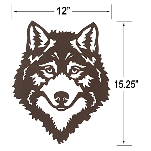 Hokfirm Wolf Wall Decor Wolf Silhouette Wall Decor Metal Wolf Wall Art Indoor And Outdoor Wall Decor #TOP5