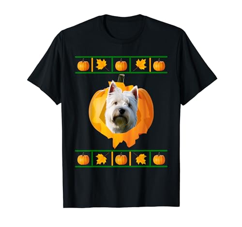 West Highland Terrier Halloween amante dueño de perros Tiempo de otoño Camiseta
