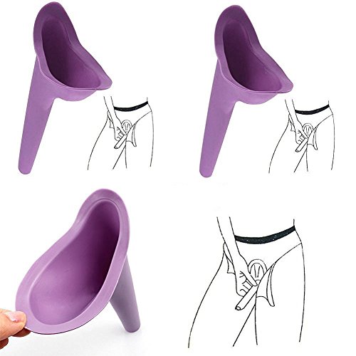 Orinal para mujer - Orinal portátil de peso ligero de silicona para viajar, morado, 1 pieza , morado