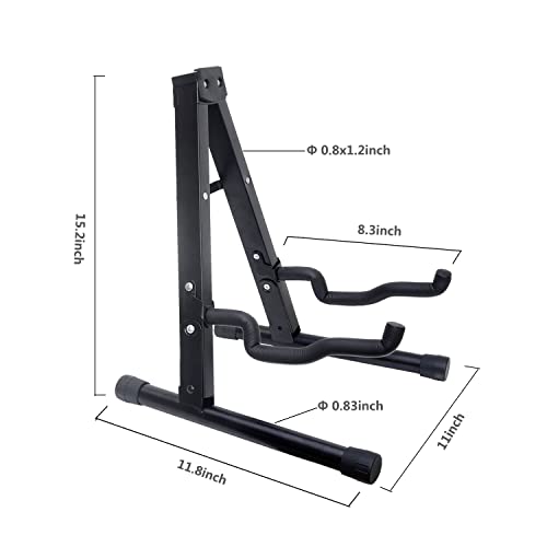 Farcaya Guitar Stand Floor Foldable A Frame Metal Guitar Stand Holder Universal For Acoustic Classical Electric Bass Guitars #TOP3