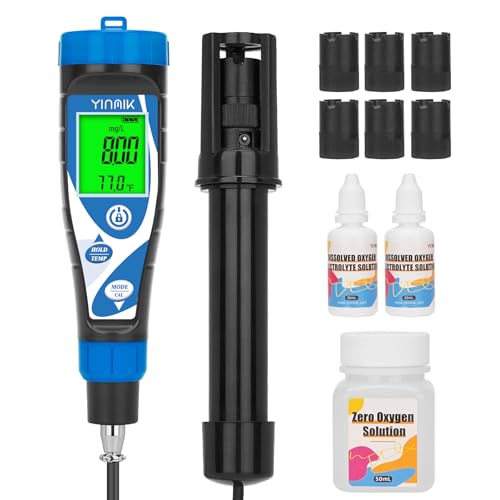 YINMIK Dissolved Oxygen Meter Digital Dissolved Oxygen Test kit for Aquarium Oxygen Tester for Koi...