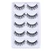 Luxurious 100% Siberian Mink Fur 3D False Eyelash LASGOOS Degisn Natural Messy Cross Daily Fake Eyelashes Eye Makeup 5 Pairs/Box (A10)
