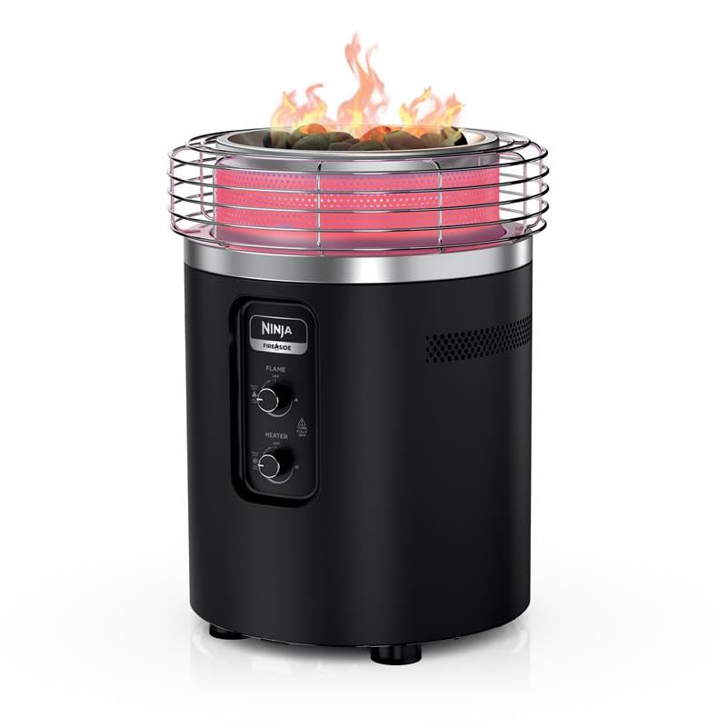Ninja Fireside360™ Outdoor Heater & Fire Pit with 3 Modes – Flame, Heat, Flame & Heat, Portable...