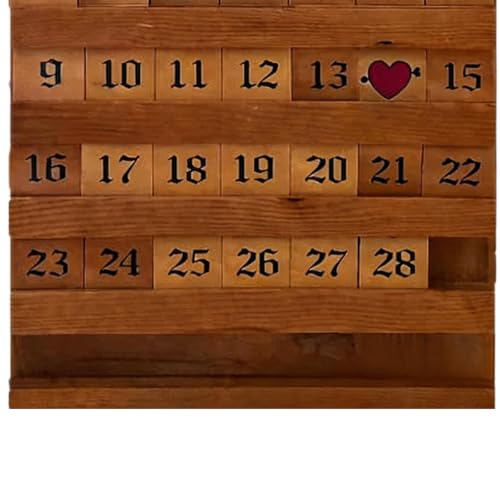 Calendario de madera compacto de 20 cm para ahorrar espacio 6