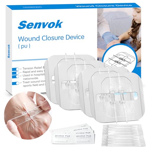 Sutures Butterfly Bandaids – 4 Pcs Laceration Closure Kit – Surgical Laceration Repair Without Sew – Quick Clot -Emergency Wound Closures Device (PU)