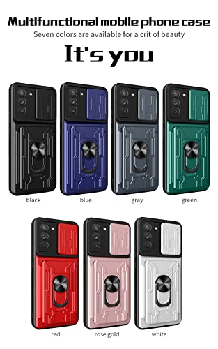 Coque Samsung S21 Plus blindée avec support aimanté et béquille or rose CCSmall
