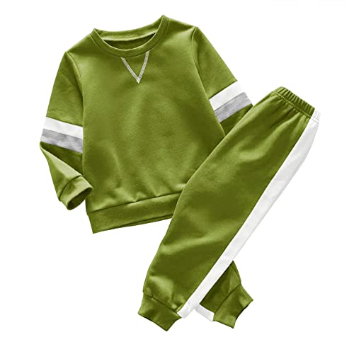 Valphsio Boy's Color Block Tracksuits Casual Sweatshirt Sports Pants Outfit Sets #TOP18