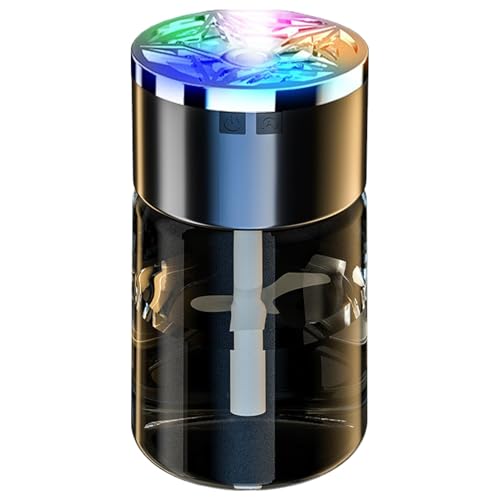 Purificador de Aire para Coche, Difusor de Imagen Inteligente Niebla Fresca con 4 niveles ajustables, Pequeño Desfusor de Aromaterapia Ambientador de Automóvil Detección Inteligente para el Hogar