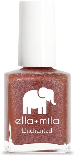 Quick Dry Nail Polish - Long Lasting Chip Resistant Holographic Red-Orange Shimmer Nail Polish, Fast Drying Vegan Cruelty-Free Non-Gel Manicure Polishes for Women (Oasis, 0.45 oz)