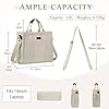 VASCHY The Tote Bags for Women, Canvas Crossbody Shoulder Bag with Zipper Casual Ladies Handbags Purse for Work/Travel/Shopping,Apricot #2