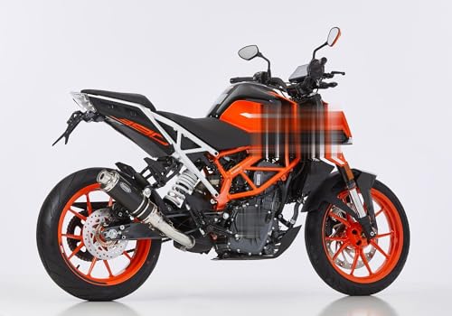 HURRIC Supersport Slip on Ersatzdämpfer (1-1) Super Short kompatibel mit KTM 125 Duke KTM IS Duke 125ccm Bj. 2021-2023