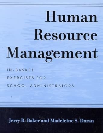 Human Resource Management: In-Basket Exercises for School Administrators book cover