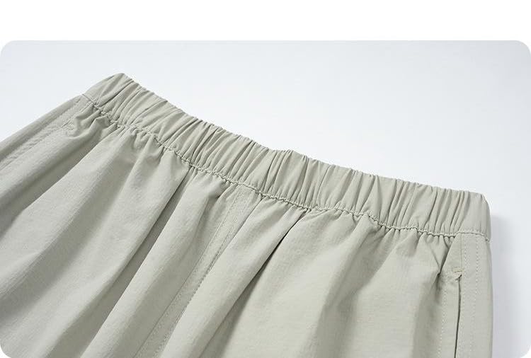 Meufam Kids Youth Hiking Cargo Pants, Quick Dry Pants Lightweight Outdoor Camping Pants Elastic Waist Athletic Running Pants4