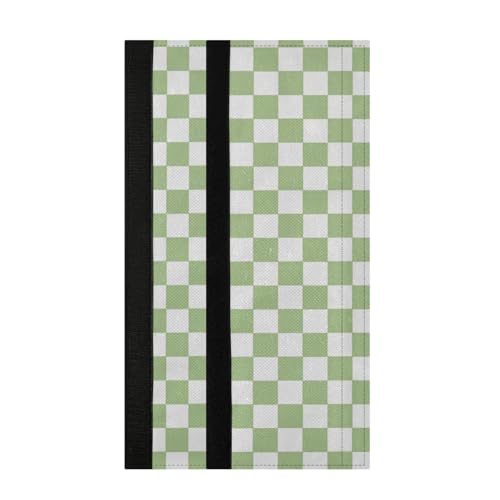 voucong Fundas para manija de refrigerador a cuadros americanos verdes y blancos, lavables, decoración del hogar, mantiene los electrodomésticos de cocina limpios y goteos para horno microondas