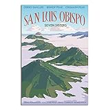XINXIN Vintage Travel San Luis Obispo Posters Canvas Art Poster and Wall Art Picture HD Print Modern...