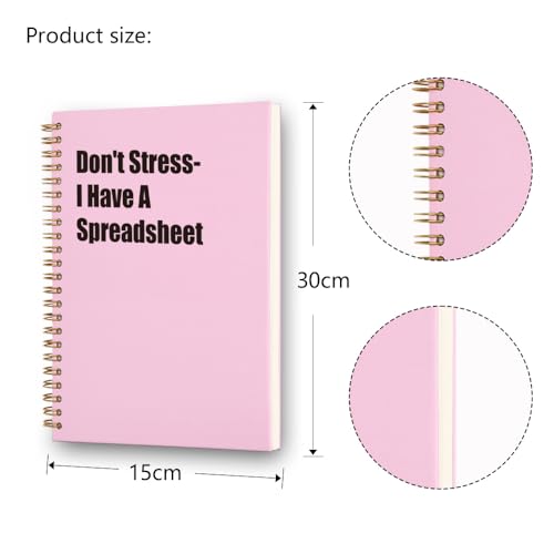 Cahier de notes Don't Stress-I Have A Spreadsheet pour réunions - 5
