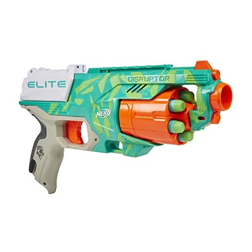 Lança Dardos Nerf Elite Disruptor Verde, com Tambor Giratório para 6 Dardos - F2532 - Hasbro - Exclusivo Amazon