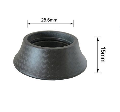 DEERU Bike Carbon Headset Washer MTB Bike, Road Bike, Carbon Cover Fork Taper Spacer -15 mm (Matte) - Thumbnail 4