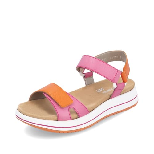 Remonte Damen Riemchensandalen D1J57, Frauen Sandalen,lose Einlage,offene Schuhe,Sandaletten,Sommersandalen,bequem,flach,Sommerschuhe,rosa (31),40 EU