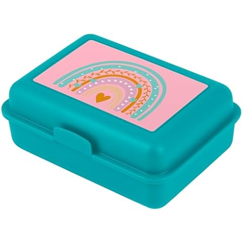 Baagl Rainbow Turquoise Lunch Box for Kids Cover