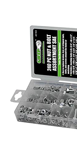 Grip 240 pc Nut & Bolt Assortment SAE