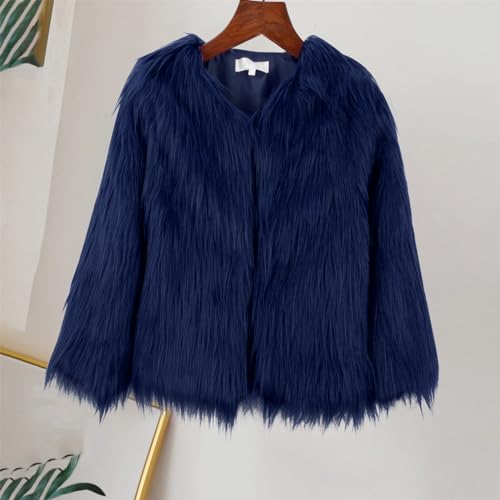 Girls Faux 𝐅𝐮𝐫 Jacket Thick Warm Winter Jackets Kids Plain Furry Coat Cute Fashion Thermal Cardigan Sweater2