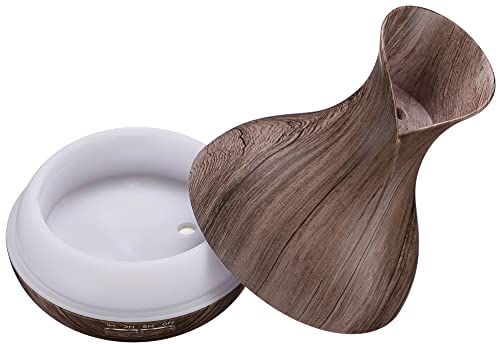 Diffuseur d'arômes Vulcan aspect bois gris avec éclairage LED 350ml - 5