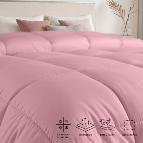 Image of Utopia Bedding Duvet Insert, Comforter King Size 90 x 102 Inches, Pink