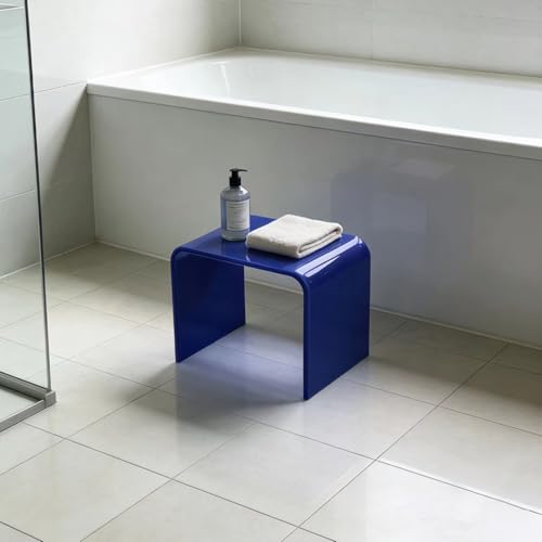 Acrylic 13" W Small Kids' Step Stool,Plant Stand,Multi-Use as Shower/Water- Resistant Stool,Clear Footstool for Bathroom, Seating and Placing Items,Holds Up to 250lbs by GETCK - Image 3