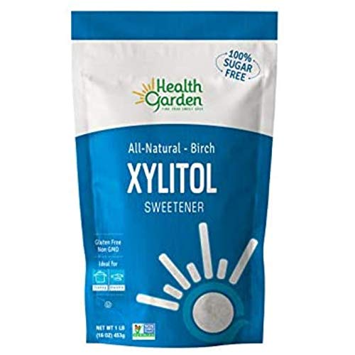 Health Garden Birch Xylitol Sweetener - 1 LB Resealable Bag - Pure Birch Xylitol - Non GMO, Kosher, Ideal Powdered Sugar Substitute - Non-GMO Sugar Alternative