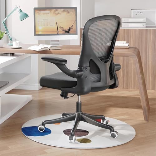 Image of Ergonomic Office Desk Chair High Back Mesh Computer Chair | 360 Swivel Adjustable Lumbar Support & Flip-Up Armrests capacity 300 lbs capacity