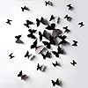 12 Stickers Muraux 3D Papillons Noirs – Amovibles Et Réutilisables, Décoration Intérieure/extérieure