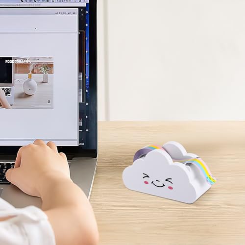 TOYANDONA Desktop-Klebebandabroller Dekorativer Cartoon-Wolke-Klebebandschneider Mit Regenbogenband Cartoon-Wolke Schreibtisch-Briefpapier-Zubehör Für Büro Schule