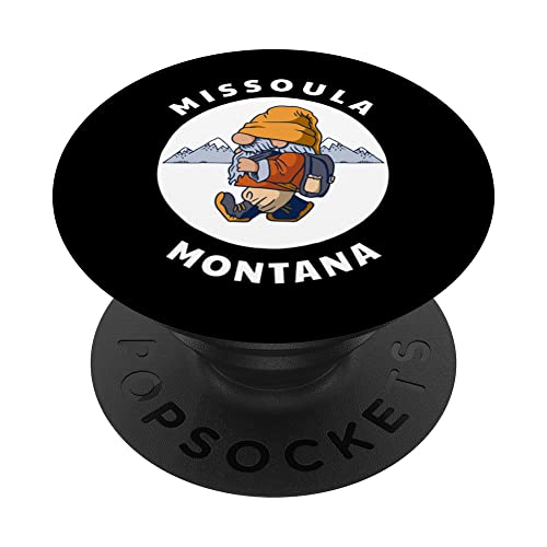 Missoula Montana Mountains Hiking Gnome MT Souvenir PopSockets Swappable PopGrip
