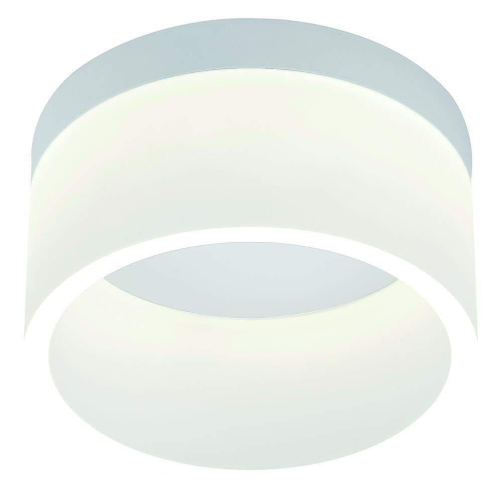 Helestra White Liv 17 W Led Ceiling Light With Acrylic Diffuser Matt Diameter: 200 Mm Deck Enpot Ip30 3000 K Dimmable