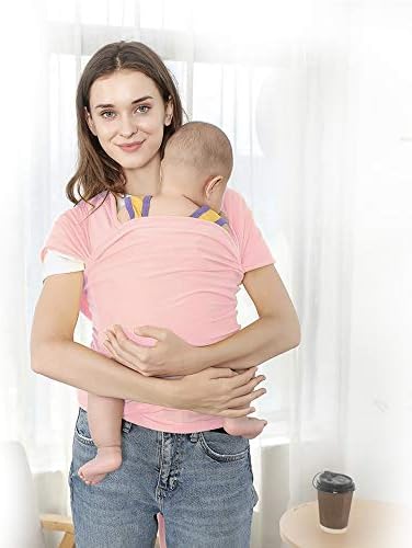 ALBEST Baby Wrap Carrier, Newborn to 35 lbs (Pink, 0-36 Months)