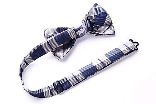 Image of HISDERN Bow Ties for Men Pretied Bowties Classic Formal Business Bow Tie Adjustable Tuxedo Bowtie for Wedding Party