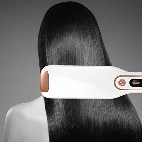 Hair Care Professional PTC Heating Straightener Curler Styler Brush Straighting Ceramic Curling Iron Hot Comb Brushes miniatura 4