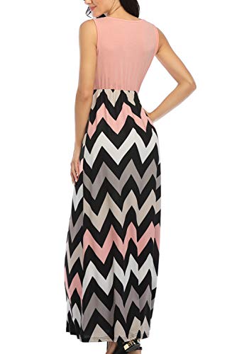 Image of Lacavocor Womens Summer Maxi Dress Tank Top Sleeveless Long Dresses