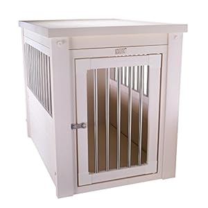 New Age Pet ecoFLEX Pet Crate/End Table, Medium, Antique White