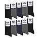 Produktbild sockenkauf24 10 Paar Socken 100% Baumwolle Herren Damen Komfortbund ohne Naht 10600 WP (Schwarz Navy Anthrazit 39-42)