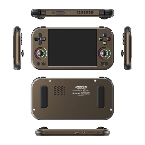 RG477M Retro Handheld Game Console , Aluminum Alloy CNC 4.7 Inch LTPS in-Cell Screen NO Game Card (Chocolate Bronze)