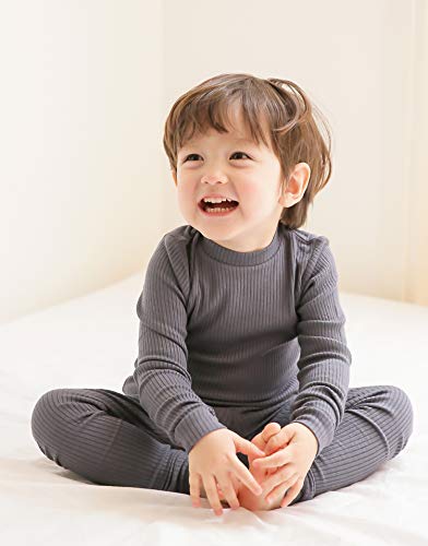 Vaenait Baby Kids Girls Long Sleeve Modal Sleepwear Pajamas 2Pcs Set Rib Knit Chacoal L #TOP3